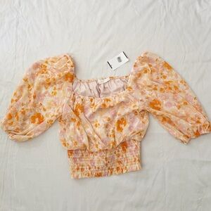 Dry Goods Pink and Orange Floral Top